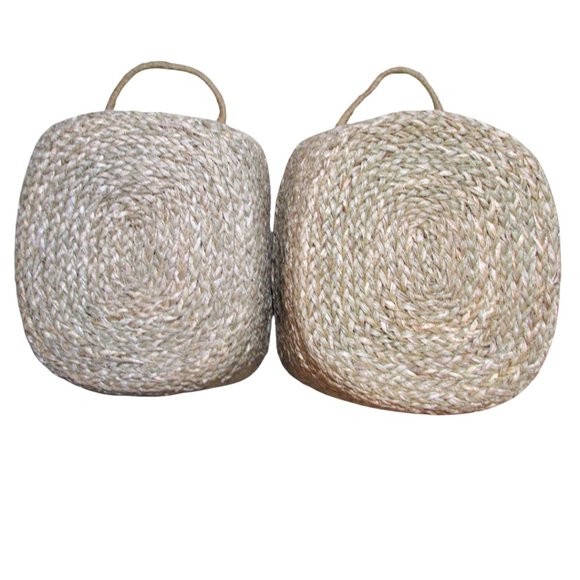 Set of 2 Wicker Baskets with Handles - Picture 2 of 6